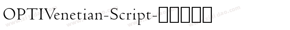 OPTIVenetian-Script字体转换