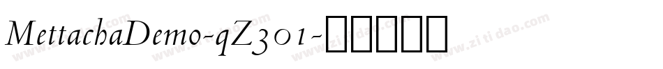 MettachaDemo-qZ301字体转换