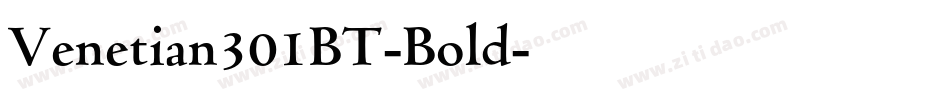 Venetian301BT-Bold字体转换