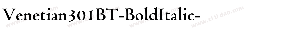 Venetian301BT-BoldItalic字体转换