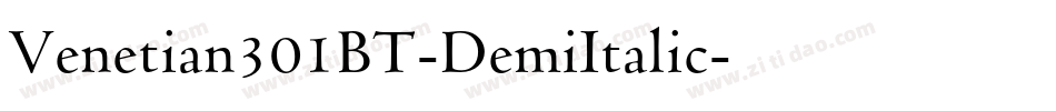 Venetian301BT-DemiItalic字体转换