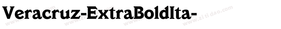Veracruz-ExtraBoldIta字体转换