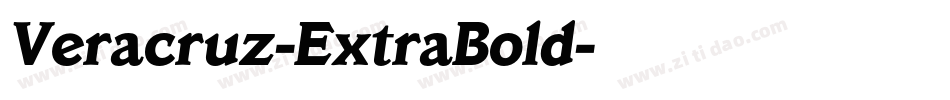 Veracruz-ExtraBold字体转换