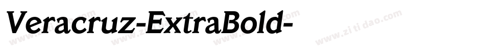 Veracruz-ExtraBold字体转换