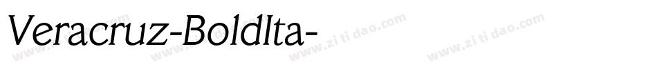 Veracruz-BoldIta字体转换