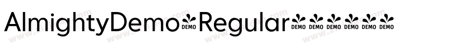 AlmightyDemo-Regular字体转换