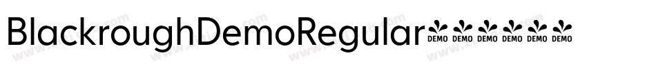 BlackroughDemoRegular字体转换