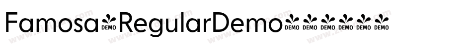 Famosa-RegularDemo字体转换