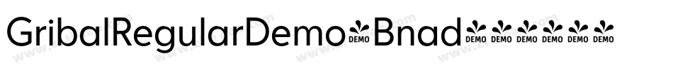 GribalRegularDemo-Bnad字体转换