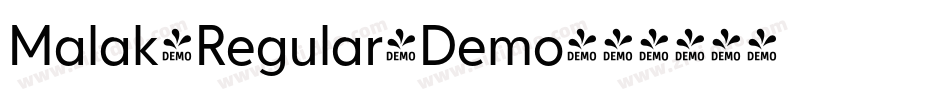 Malak-Regular-Demo字体转换