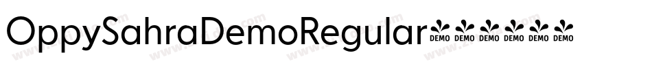 OppySahraDemoRegular字体转换