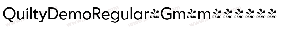 QuiltyDemoRegular-Gm4m字体转换