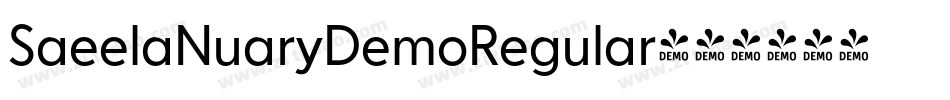 SaeelaNuaryDemoRegular字体转换