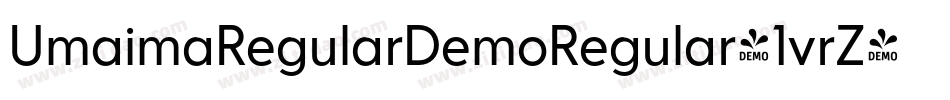 UmaimaRegularDemoRegular-1vrZ字体转换