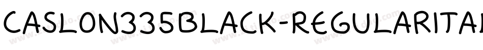 Caslon335Black-RegularItalic字体转换