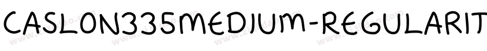 Caslon335Medium-RegularItalic字体转换