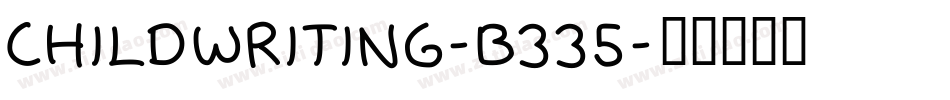ChildWriting-B335字体转换