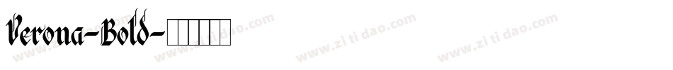 Verona-Bold字体转换