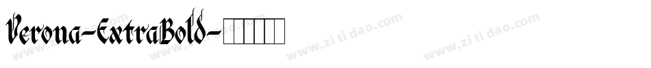 Verona-ExtraBold字体转换