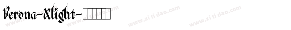 Verona-Xlight字体转换