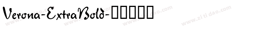 Verona-ExtraBold字体转换