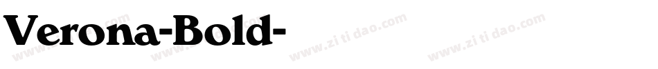 Verona-Bold字体转换