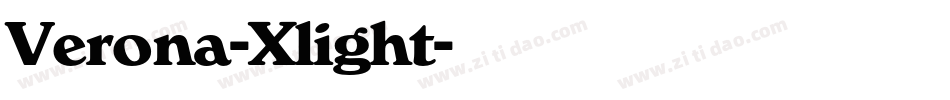 Verona-Xlight字体转换