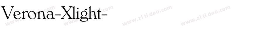 Verona-Xlight字体转换