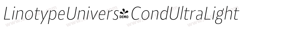 LinotypeUnivers-CondUltraLightItalic字体转换