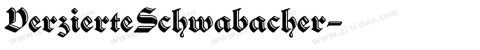VerzierteSchwabacher字体转换