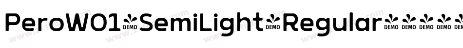 PeroW01-SemiLight-Regular字体转换