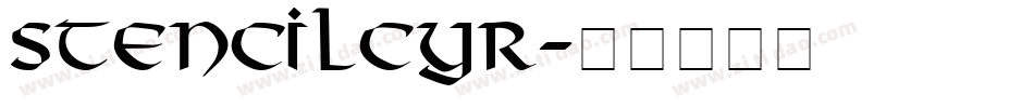 StencilCyr字体转换