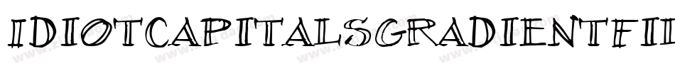 IdiotCapitalsGradientFilled字体转换