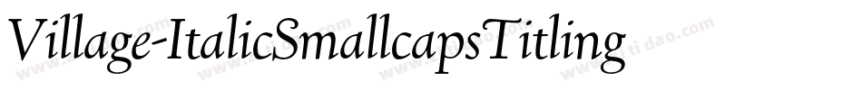 Village-ItalicSmallcapsTitling字体转换