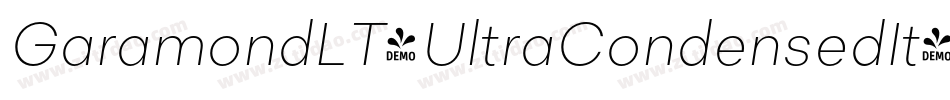 GaramondLT-UltraCondensedIt字体转换