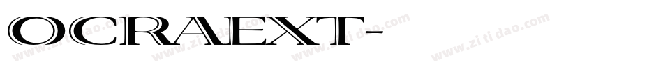 OCRAEXT字体转换