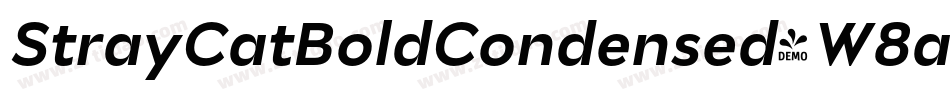 StrayCatBoldCondensed-W8aV字体转换