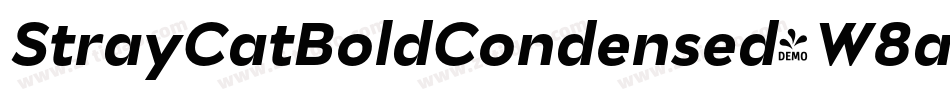 StrayCatBoldCondensed-W8aV字体转换