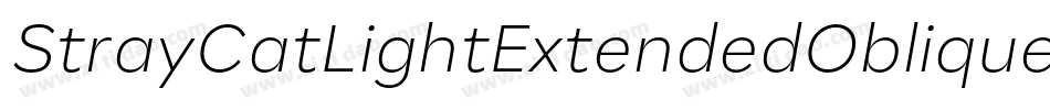 StrayCatLightExtendedOblique-LL9n字体转换