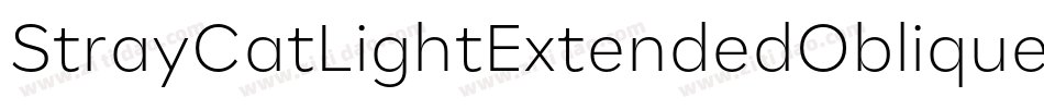 StrayCatLightExtendedOblique-LL9n字体转换