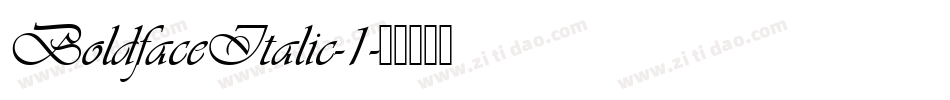 BoldfaceItalic-1字体转换
