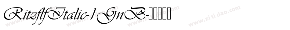 RitzflfItalic-1GnB字体转换