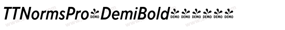 TTNormsPro-DemiBold字体转换