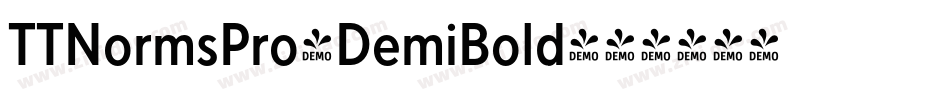 TTNormsPro-DemiBold字体转换