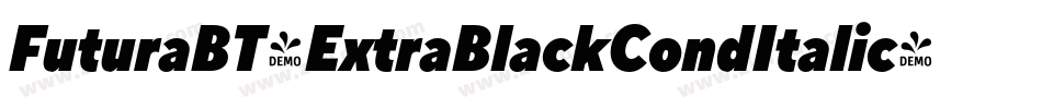 FuturaBT-ExtraBlackCondItalic字体转换