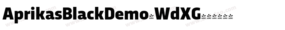 AprikasBlackDemo-WdXG字体转换
