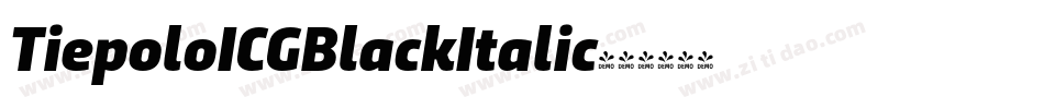 TiepoloICGBlackItalic字体转换