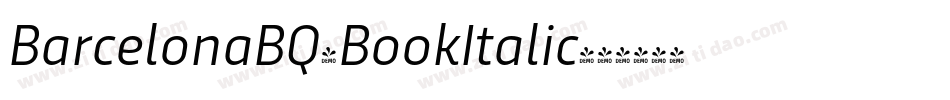 BarcelonaBQ-BookItalic字体转换
