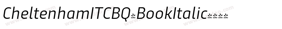 CheltenhamITCBQ-BookItalic字体转换