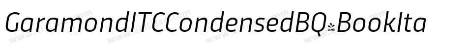 GaramondITCCondensedBQ-BookItalic字体转换